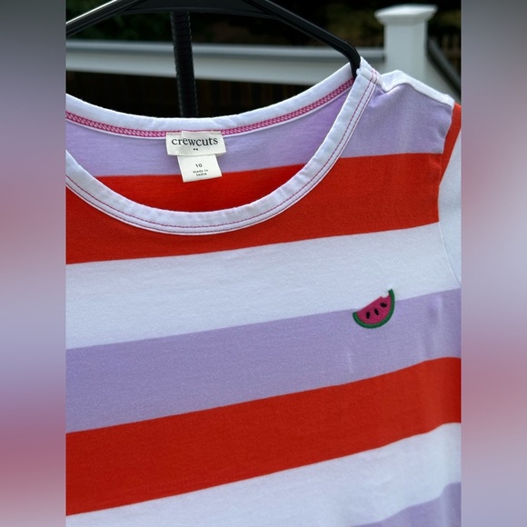 J.Crew Crewcuts Girls' striped T-shirt dress size 10 - Picture 6 of 7